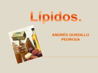 Lípidos. ANDRÉS GORDILLO PEDROZA 