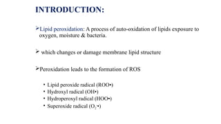Comprehensive Overview of Lipid Peroxidation and Antioxidant Defense ...