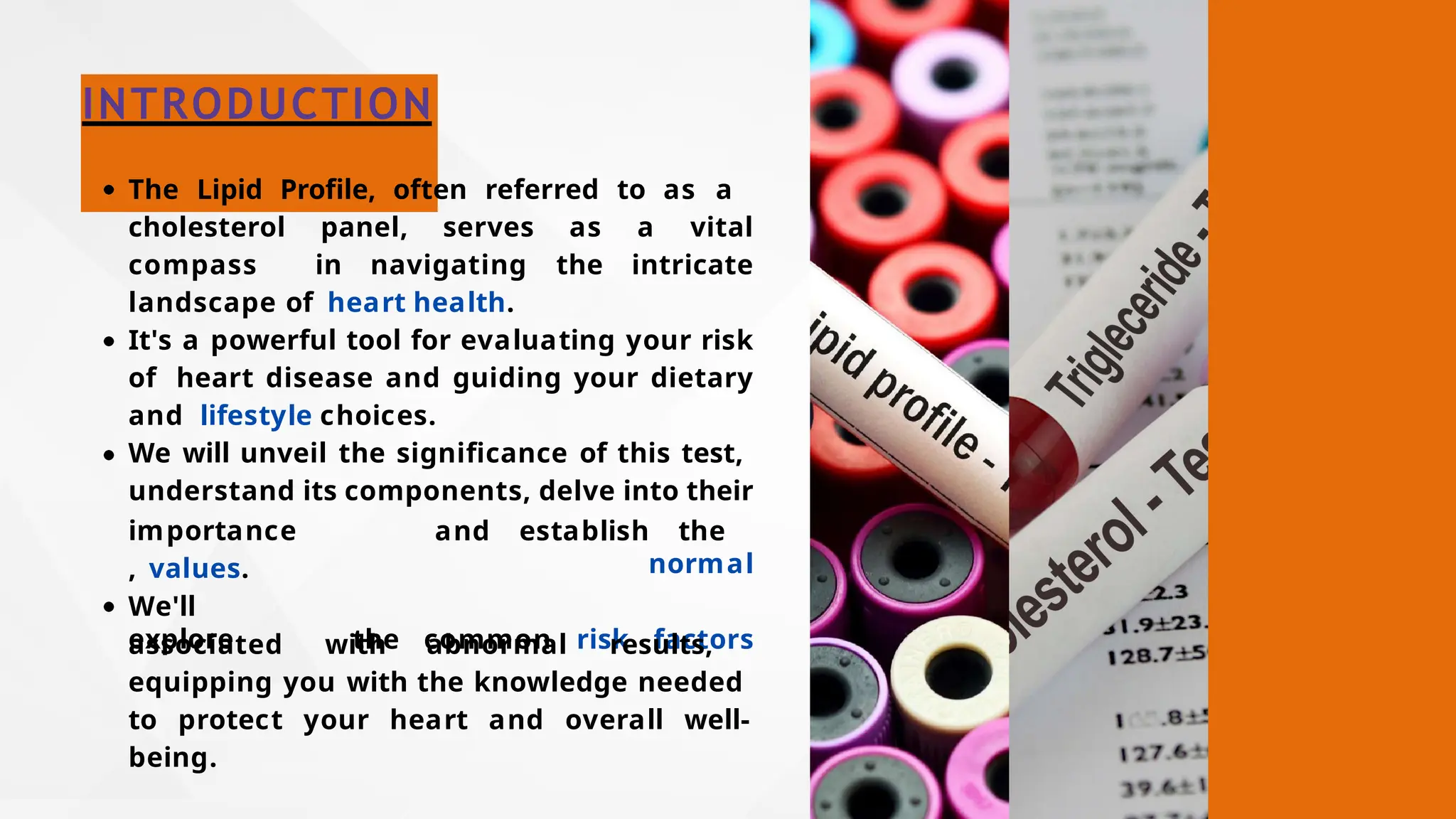 "Lipid Profile Comprehensive Blood Test for Cholesterol, HDL, LDL
