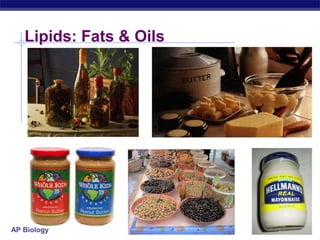 AP Biology
Lipids: Fats & Oils
 