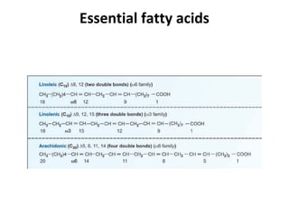 Essential fatty acids
 