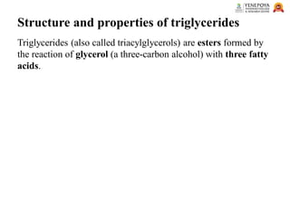 Triglyceride Classification Comprehensive Overview of Lipids: Classification, Structure, Functions ...