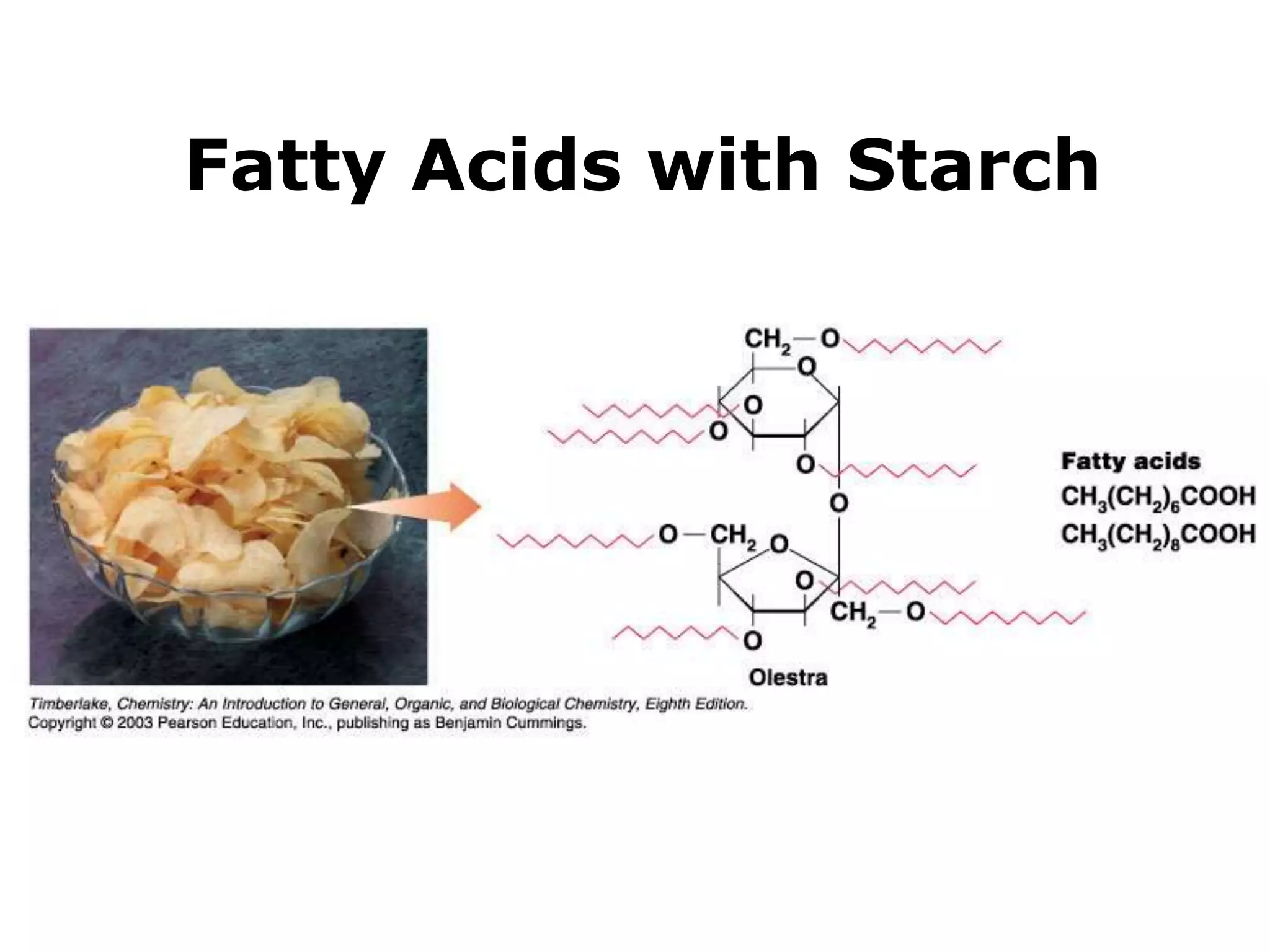 Fatty Acids with Starch 
 