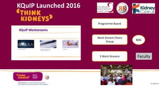 KQuIP Launched 2016
30/10/20167
Programme Board
Work Stream Chairs
Group
3 Work Streams
KOG
Faculty
 