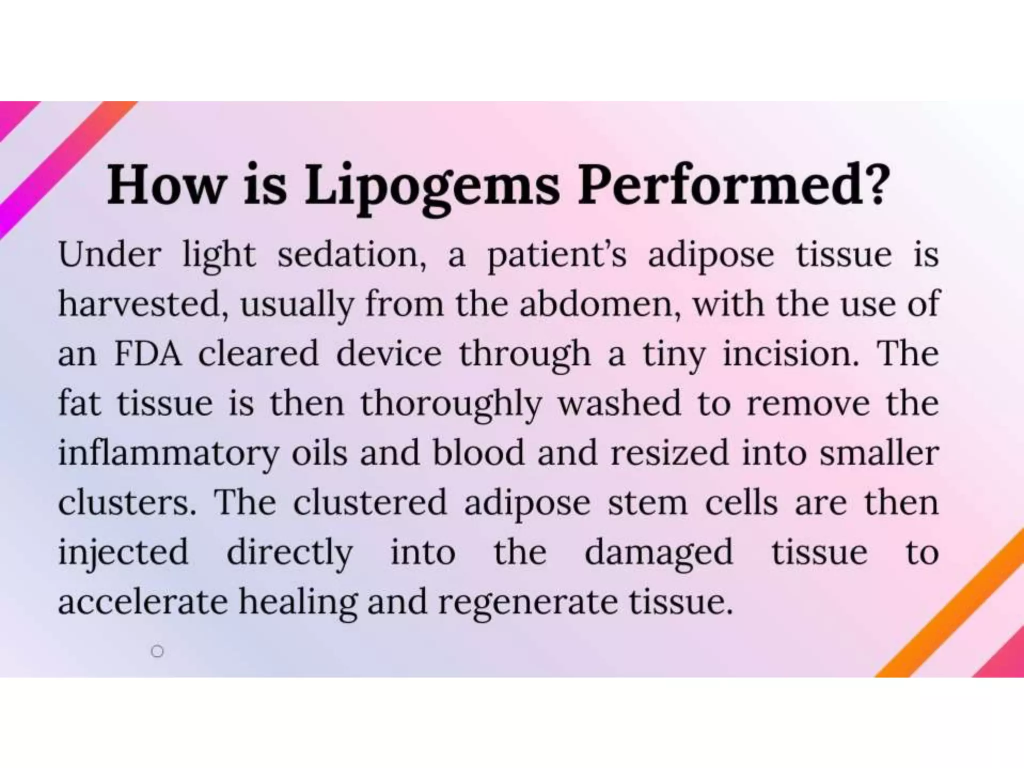 Lipogems Therapy in South Florida | PPTX