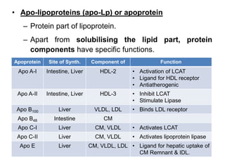 Lipoprotein metabolism | PPTX