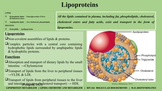 Overview of Lipoprotein Metabolism and Lipid Transport Mechanisms | PPTX