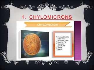 1. CHYLOMICRONS
 
