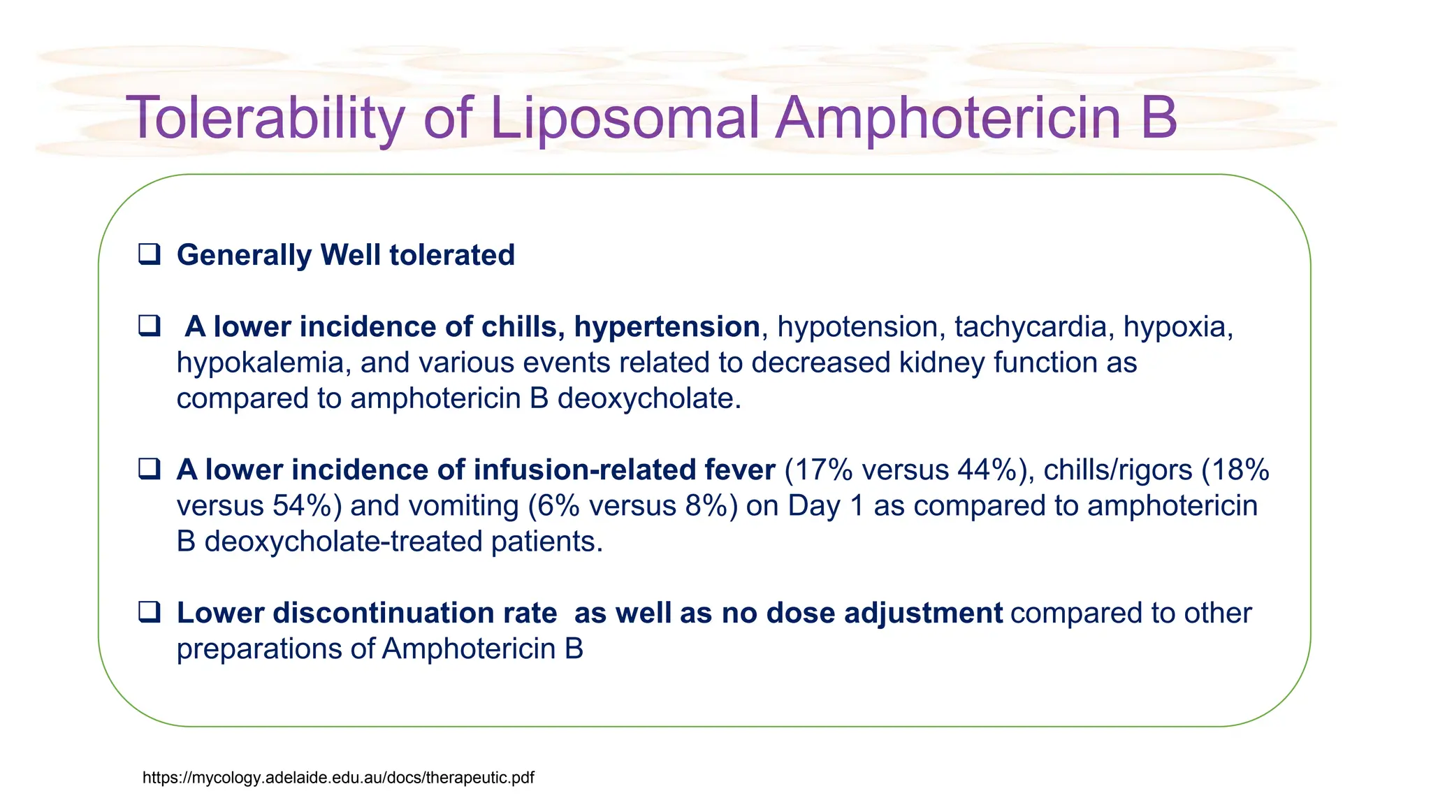 Liposomal amphotericin B in management of invasive fungal infections ...