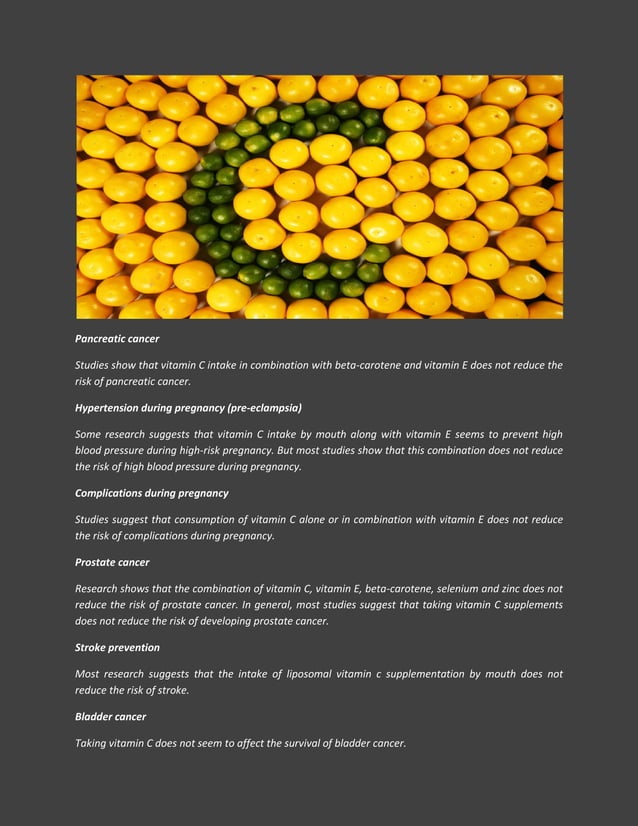 Liposomal vitamin c Uses side effects contraindications