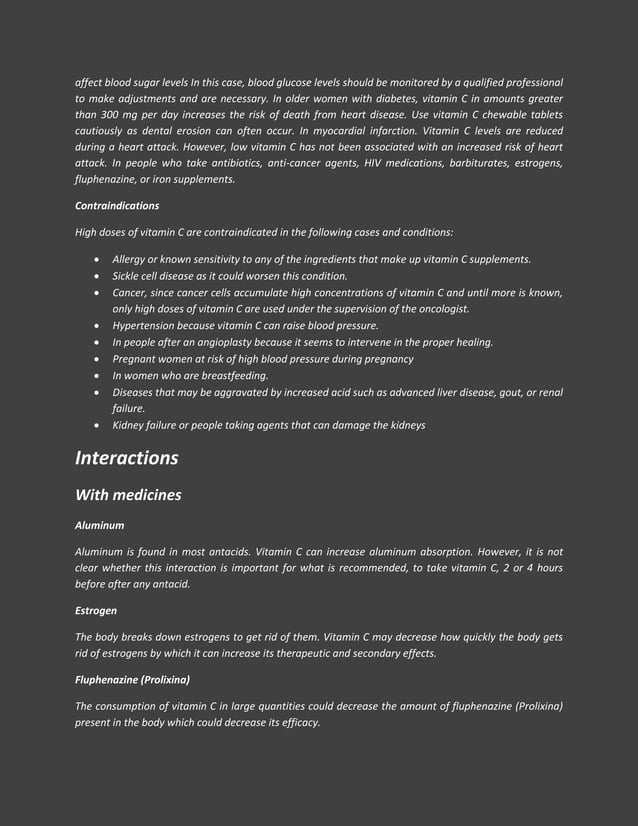 Liposomal vitamin c Uses side effects contraindications