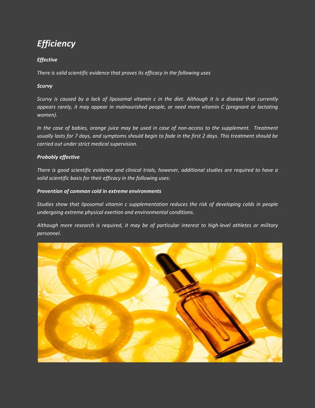 Liposomal vitamin c Uses side effects contraindications