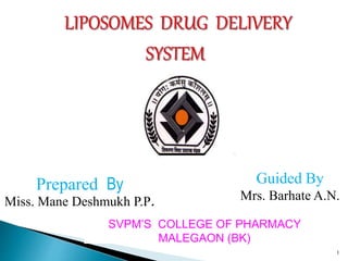 Prepared By
Miss. Mane Deshmukh P.P.
Guided By
Mrs. Barhate A.N.
SVPM’S COLLEGE OF PHARMACY
MALEGAON (BK)
1
 