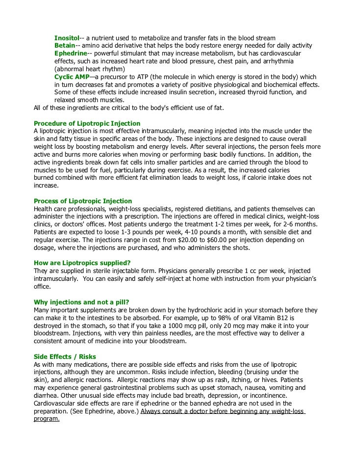 Lipotropic Injection Fat Burning Injection