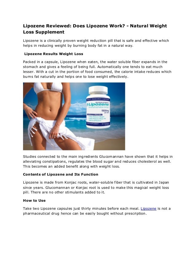 Lipozene Reviewed Does Lipozene Work? Natural Weight Loss Supplement