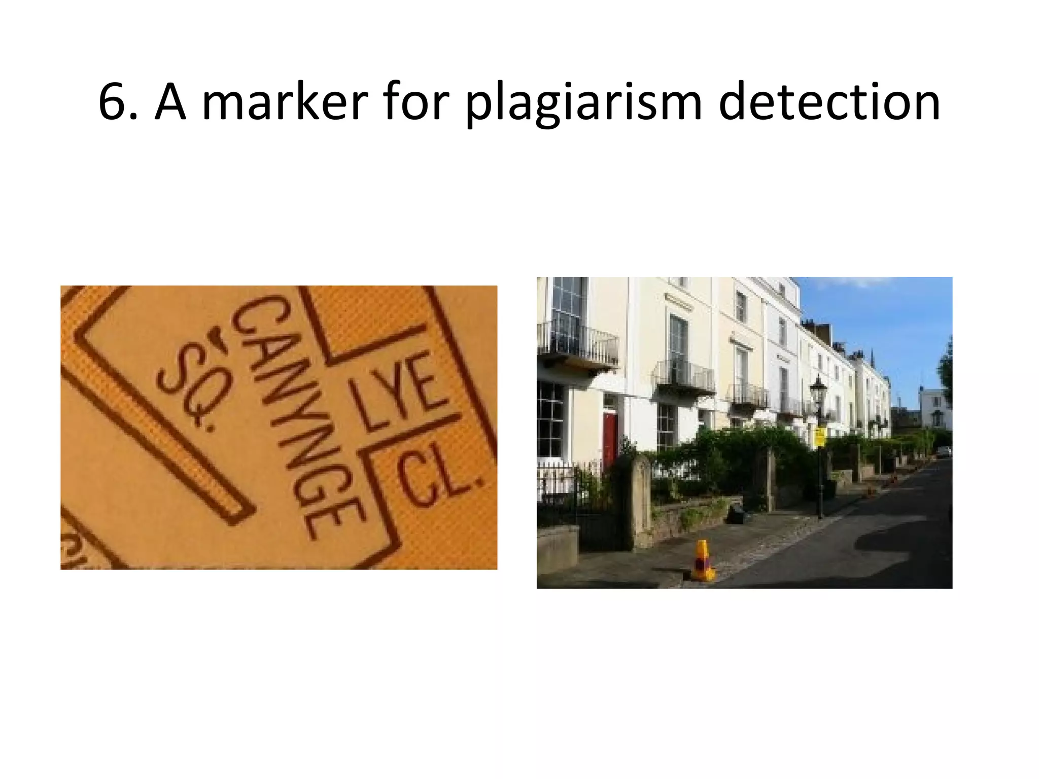 6. A marker for plagiarism detection 