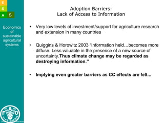 Lipper l constraints to adoption of salm and implications july 2011