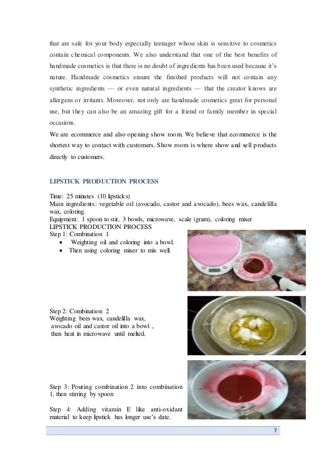 Lipstick production process