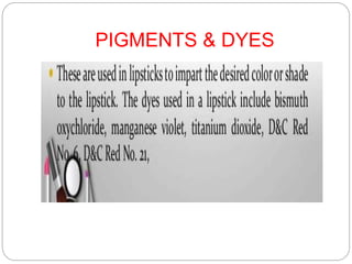 PIGMENTS & DYES
 