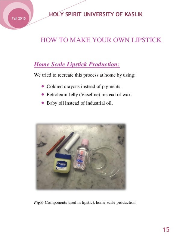 Cosmetic Process Lipstick Synthesis