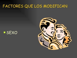 FACTORES QUE LOS MODIFICAN SEXO 