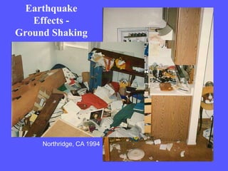 Earthquake
Effects -
Ground Shaking
Northridge, CA 1994
 