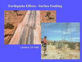Earthquake Effects - Surface Faulting
Landers, CA 1992
 