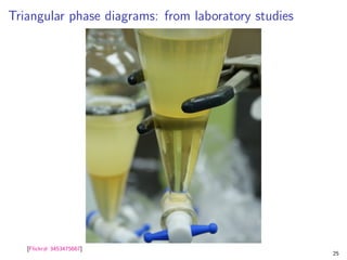Triangular phase diagrams: from laboratory studies
[Flickr# 3453475667]
25
 