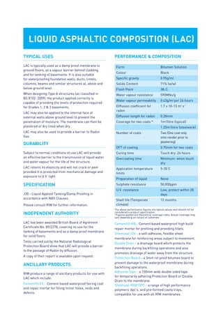 Liquid Asphaltic Composition (LAC) - RIW | PDF