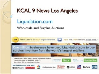 KCAL 9 News Los Angeles Liquidation.com   Wholesale and Surplus Auctions 