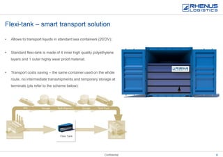 Liquid cargo in flexitanks with Rhenus Logistics | PDF