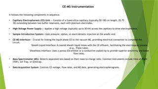 Liquid chromatography- Mass Spectroscopy, Capillary Electrophoresis ...