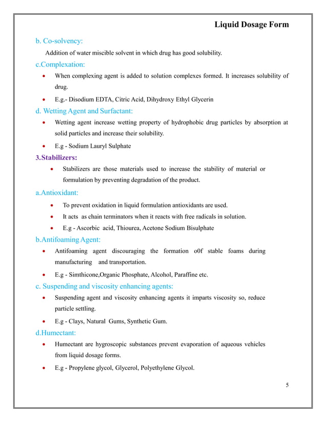 Liquid dosage form Power Presentation ( Sem-I) | PPTX
