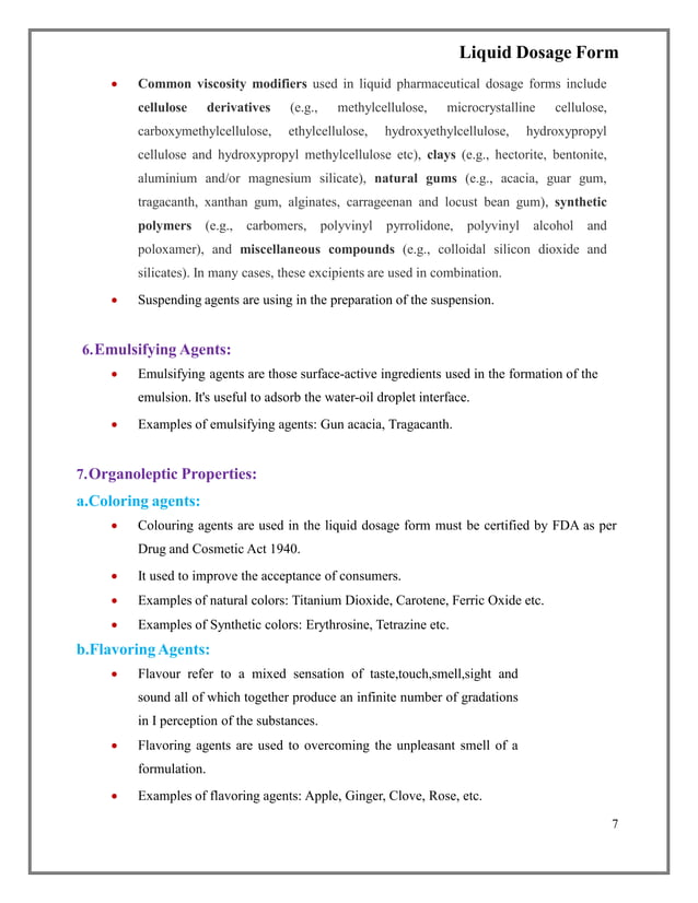 Liquid dosage form Power Presentation ( Sem-I) | PPTX