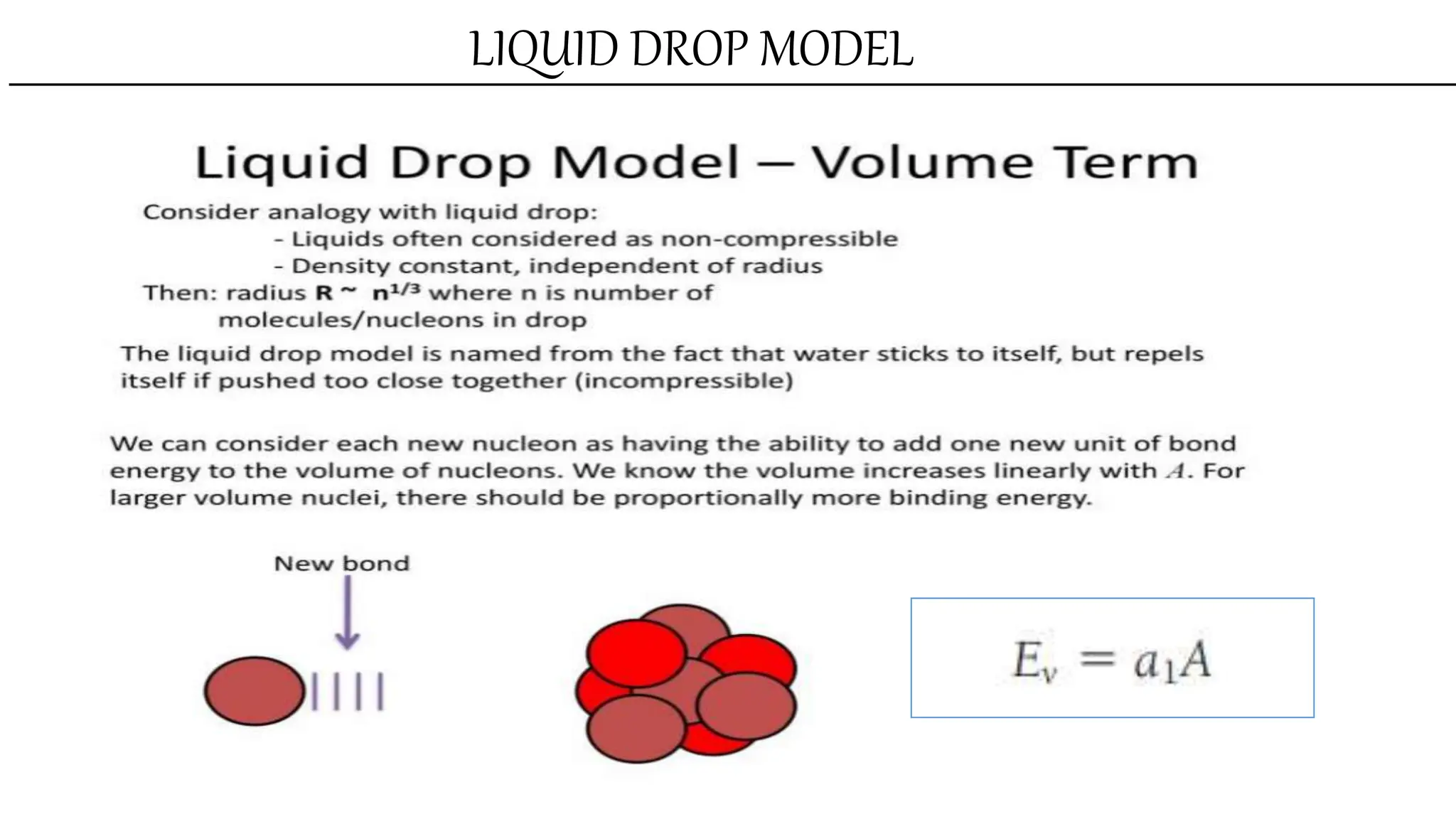 LIQUID DROP MODEL
 