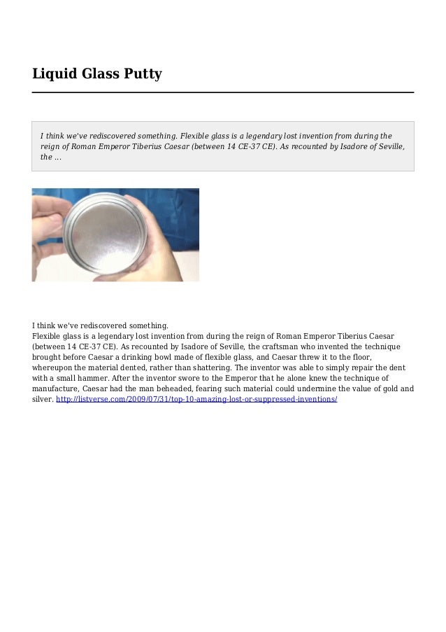 Liquid Glass Putty