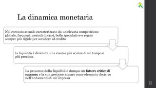 La dinamica monetaria
Nel contesto attuale caratterizzato da un’elevata competizione
globale, frequenti periodi di crisi, ...