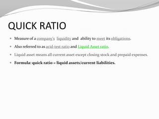 Liquidity ratio | PPT