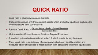 Liquidity ratio | PPTX