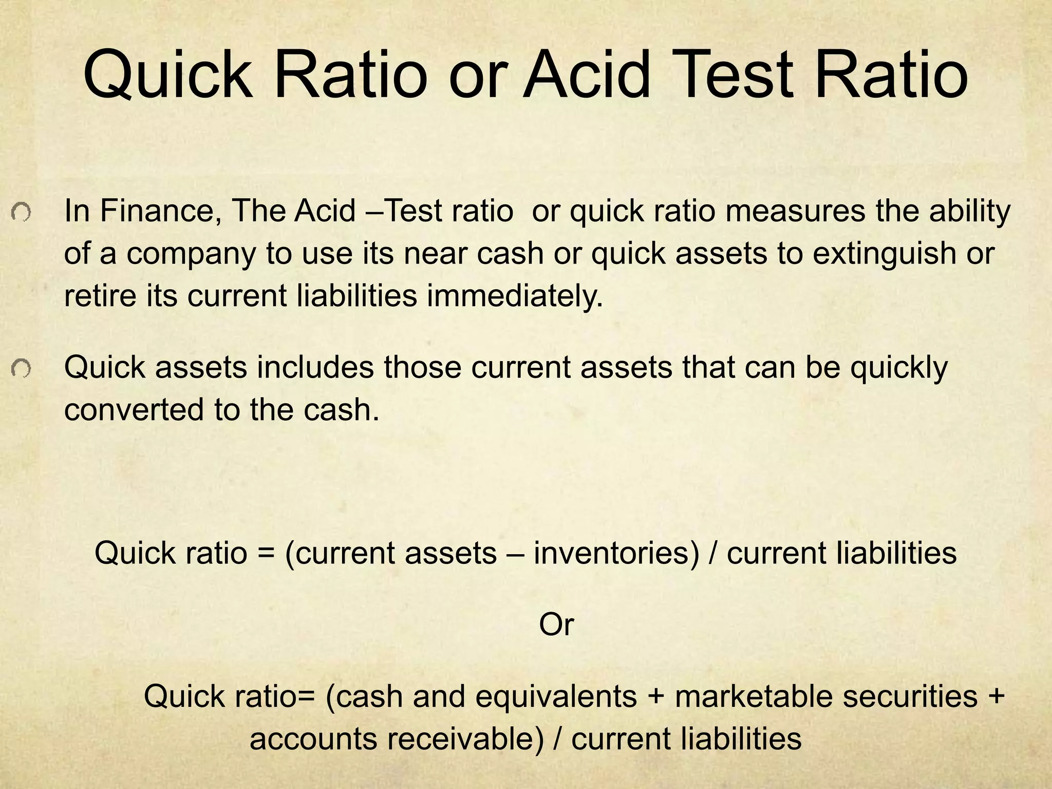 Liquidity ratios | PPTX