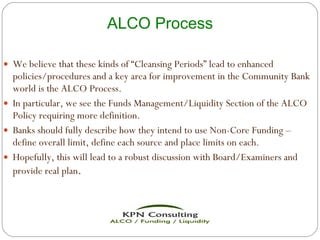 ALCO Process - Liquidity Risk Management | PPT