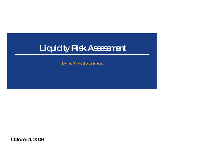 How to Manage Liquidity Risk