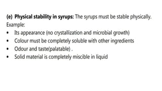 LIQUID DOSAGE FORMS - LIQUID ORALS AND IT'S PREPARATION AND EVALUATION