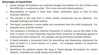 LIQUID DOSAGE FORMS - LIQUID ORALS AND IT'S PREPARATION AND EVALUATION