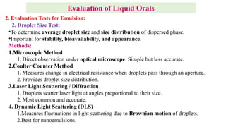 Liquid Orals Industrial Pharmacy-I Unit II | PPTX