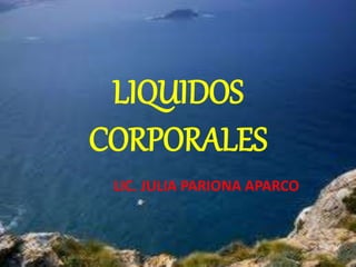 LIQUIDOS
CORPORALES
LIC. JULIA PARIONA APARCO
 