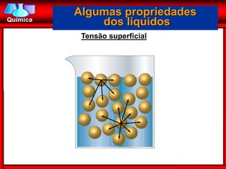 Algumas propriedades
    dos líquidos
 Tensão superficial
 