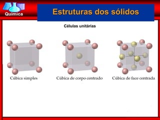 Estruturas dos sólidos
  Células unitárias
 