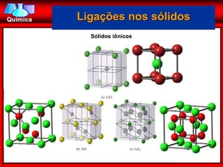 Ligações nos sólidos
  Sólidos iônicos
 