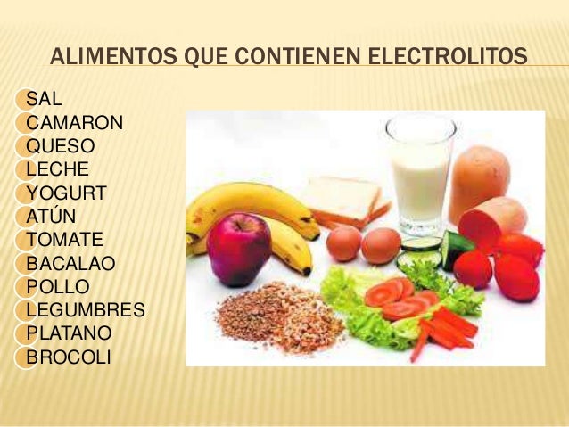 Que Es Electrolitos En Los Alimentos